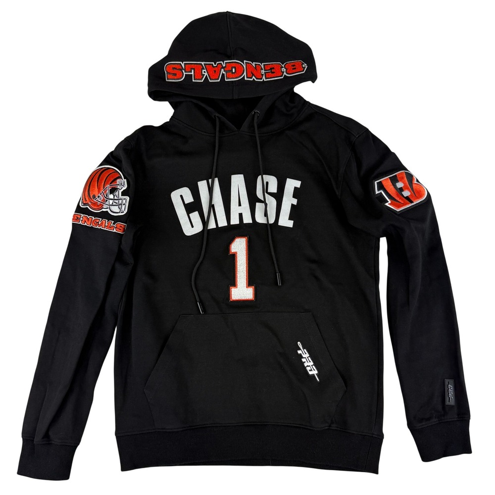 Pro Standard Hoodie Mens Medium Black Ja'Marr Chase Bengals Embroidered Pullover
